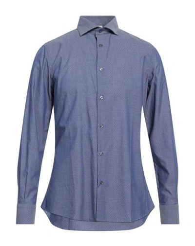 Primo Emporio Man Shirt Slate Blue Size 3xl Cotton