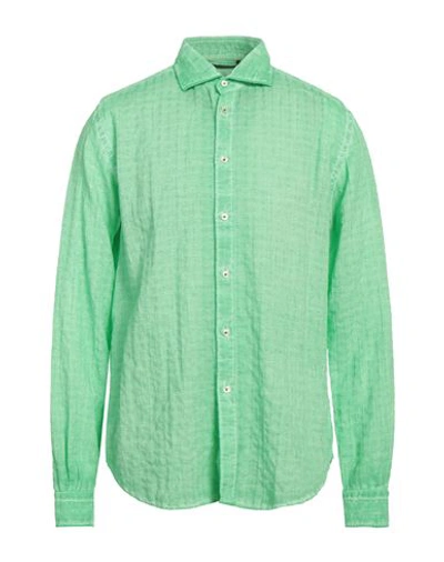 Ploumanac'h Man Shirt Green Size 15 ¾ Cotton