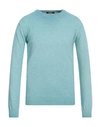 Bomboogie Man Sweater Turquoise Size Xxl Wool, Polyamide In Blue