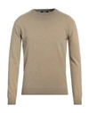 Bomboogie Man Sweater Khaki Size 3xl Wool, Polyamide In Beige