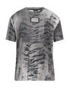 JUST CAVALLI JUST CAVALLI MAN T-SHIRT STEEL GREY SIZE L COTTON