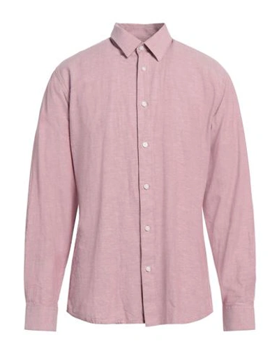 Selected Homme Man Shirt Pastel Pink Size 16 ½ Organic Cotton, Linen, Cotton