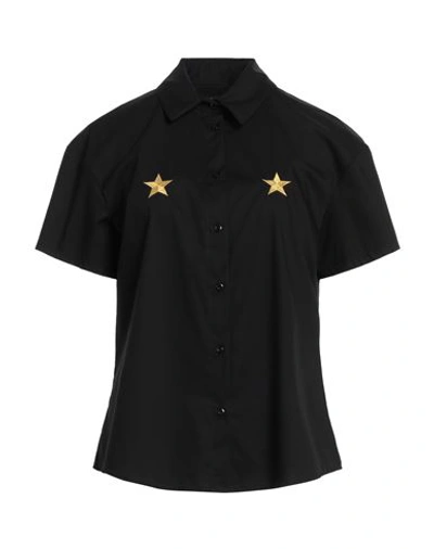 Marc Ellis Woman Shirt Black Size 8 Cotton, Nylon, Elastane
