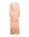 Twinset Woman Long Dress Apricot Size 14 Polyester In Orange
