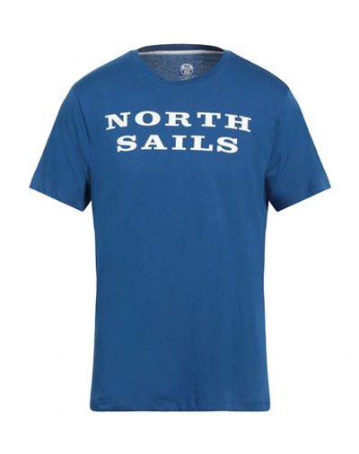North Sails Man T-shirt Navy Blue Size S Cotton