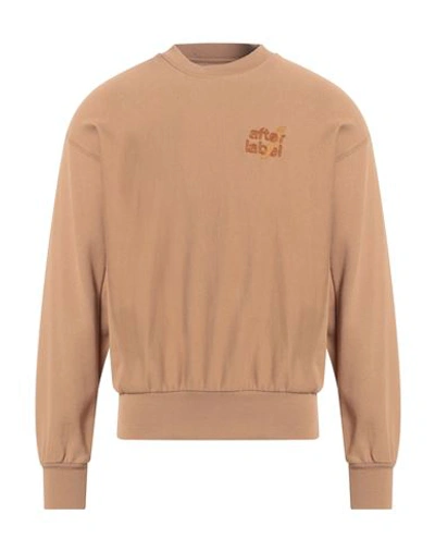 Afterlabel Man Sweatshirt Camel Size S Cotton In Beige