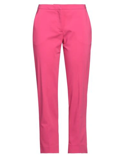 Camicettasnob Woman Pants Magenta Size 8 Cotton, Polyester, Elastane