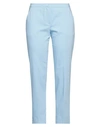 Camicettasnob Woman Pants Sky Blue Size 6 Cotton, Polyester, Elastane