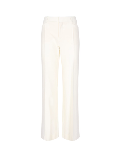 Chloé Flared Hose Trousers In White