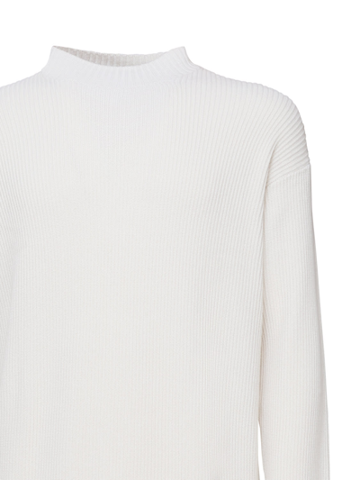 Calvin Klein Monogram Cotton Sweater In White