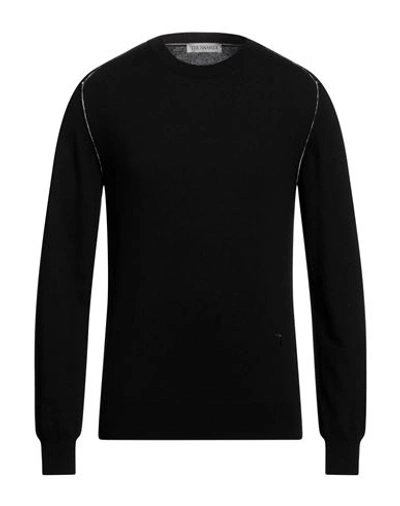 Trussardi Man Sweater Black Size M Polyamide, Viscose, Wool, Cashmere