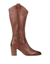 Primadonna Woman Knee Boots Tan Size 11 Soft Leather In Brown