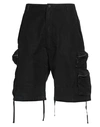 Nemen Man Shorts & Bermuda Shorts Black Size M Cotton, Nylon