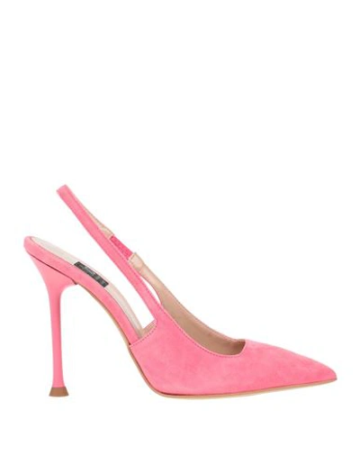 Islo Isabella Lorusso Woman Pumps Pink Size 10 Soft Leather, Elastic Fibres