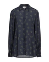 Ottod'ame Woman Shirt Navy Blue Size 8 Viscose