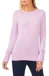 Halogen Button Cuff Crewneck Sweater In Orchid Bloom