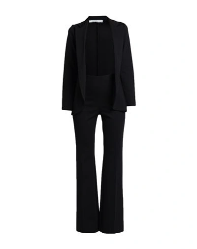 Biancoghiaccio Woman Suit Black Size 10 Viscose, Polyamide, Elastane