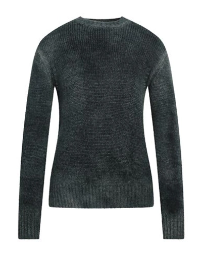 120% Lino Man Sweater Dark Green Size Xl Alpaca Wool, Polyamide, Wool In Green