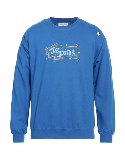 The Editor Man Sweatshirt Bright Blue Size Xxl Cotton, Polyester