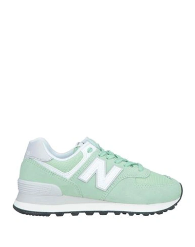 New Balance Woman Sneakers Light Green Size 5.5 Leather, Textile Fibers