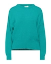 Vicolo Woman Sweater Turquoise Size Onesize Polyamide, Acrylic, Mohair Wool, Wool, Elastane In Blue