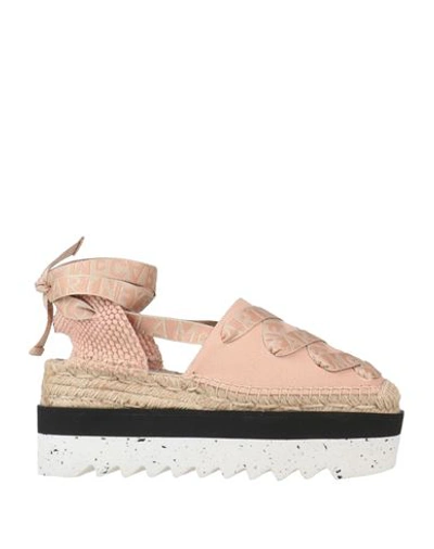 Stella Mccartney Woman Espadrilles Blush Size 11 Synthetic Fibers In Pink