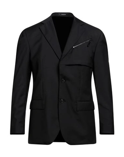 Costume National Man Coat Black Size 42 Virgin Wool, Polyamide