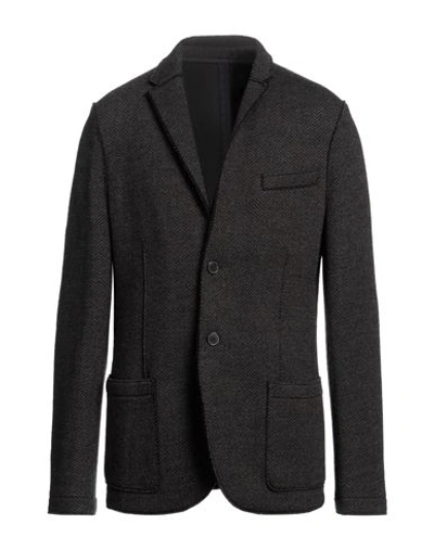 Harris Wharf London Man Suit Jacket Dark Green Size 40 Wool, Cotton In Green