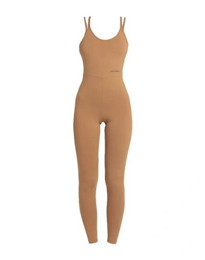 Hinnominate Woman Jumpsuit Camel Size S Cotton, Elastane In Beige