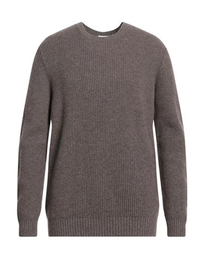 Malo Man Sweater Khaki Size 46 Cashmere In Beige