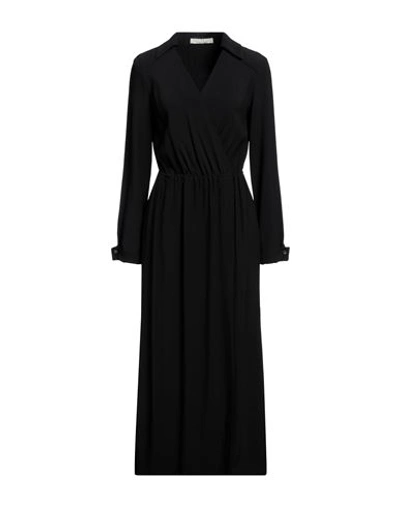 Liviana Conti Woman Midi Dress Black Size 6 Viscose, Acetate