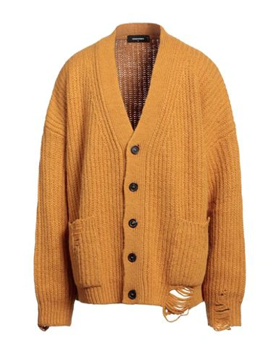 Dsquared2 Man Cardigan Marigold Size S Alpaca Wool, Polyamide, Wool In Yellow