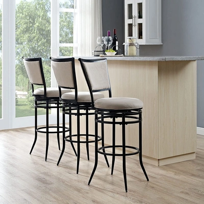 Crosley Furniture Rachel Swivel Bar Stool, 30-inch In Black