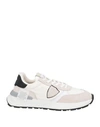 Philippe Model Woman Sneakers White Size 7 Soft Leather, Textile Fibers In White