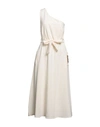 SISTE'S SISTE'S WOMAN MAXI DRESS IVORY SIZE L POLYESTER, VISCOSE, ELASTANE