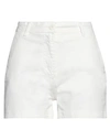 Bomboogie Woman Shorts & Bermuda Shorts White Size 6 Cotton, Elastane