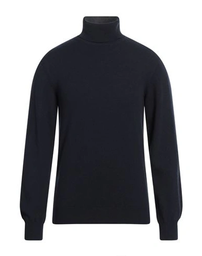 Piacenza Cashmere 1733 Man Turtleneck Midnight Blue Size 50 Cashmere