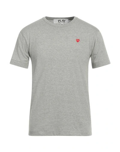 COMME DES GARÇONS PLAY COMME DES GARÇONS PLAY MAN T-SHIRT LIGHT GREY SIZE M COTTON