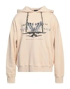 Just Cavalli Man Sweatshirt Beige Size Xl Cotton, Elastane In Beige
