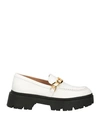 Schutz Woman Loafers White Size 9.5 Soft Leather In White