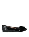 Tod's Woman Ballet Flats Black Size 5.5 Soft Leather