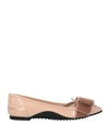 Tod's Woman Ballet Flats Blush Size 7 Soft Leather In Pink