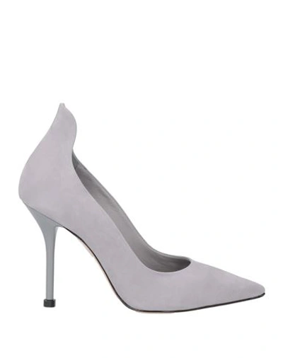 Schutz Woman Pumps Grey Size 10 Soft Leather