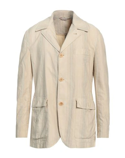 Capalbio Man Suit Jacket Beige Size 40 Cotton
