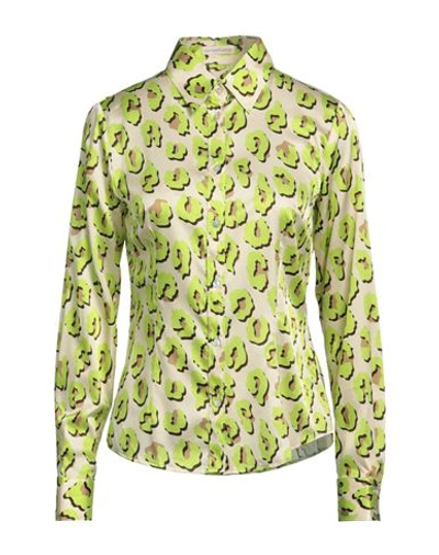 Camicettasnob Woman Shirt Light Green Size 8 Viscose, Silk, Elastane