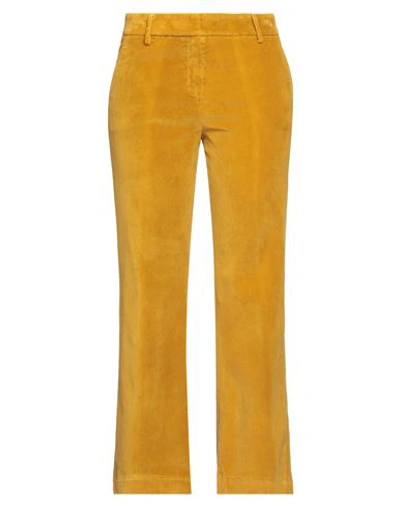 True Royal Woman Pants Ocher Size 4 Cotton In Yellow