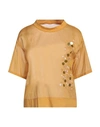 Maison Laviniaturra Woman T-shirt Marigold Size 6 Cotton, Viscose, Polyamide, Elastane In Yellow