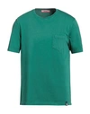 Drumohr Man T-shirt Emerald Green Size M Cotton
