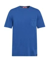 Drumohr Man T-shirt Bright Blue Size L Cotton