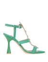 Islo Isabella Lorusso Woman Sandals Green Size 10 Textile Fibers